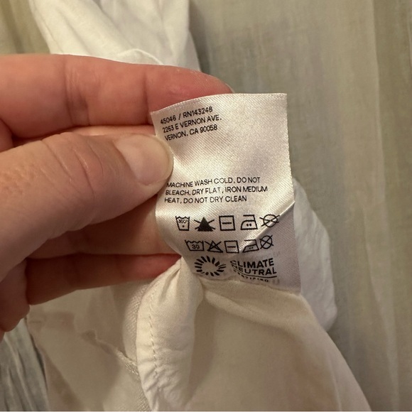 Reformation reia linen white dress with lace and bow detail size 2 - Picture 7 of 16